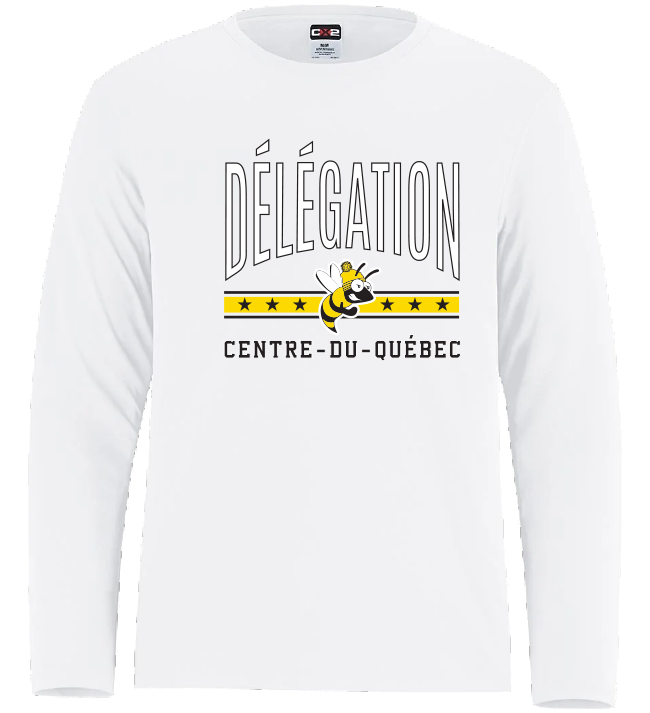 JDQ CENTRE-DU-QUÉBEC - S5937 T-shirt à col rond et manches longues pour adultes - SE. S16099 (AV)