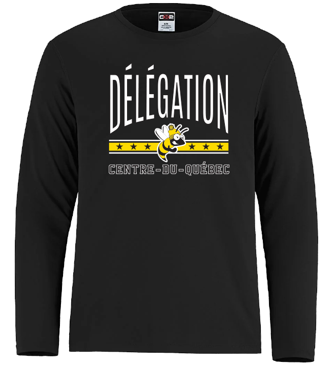 JDQ CENTRE-DU-QUÉBEC - S5937Y T-shirt à col rond et manches longues pour jeune - SE. S16099 (AV)