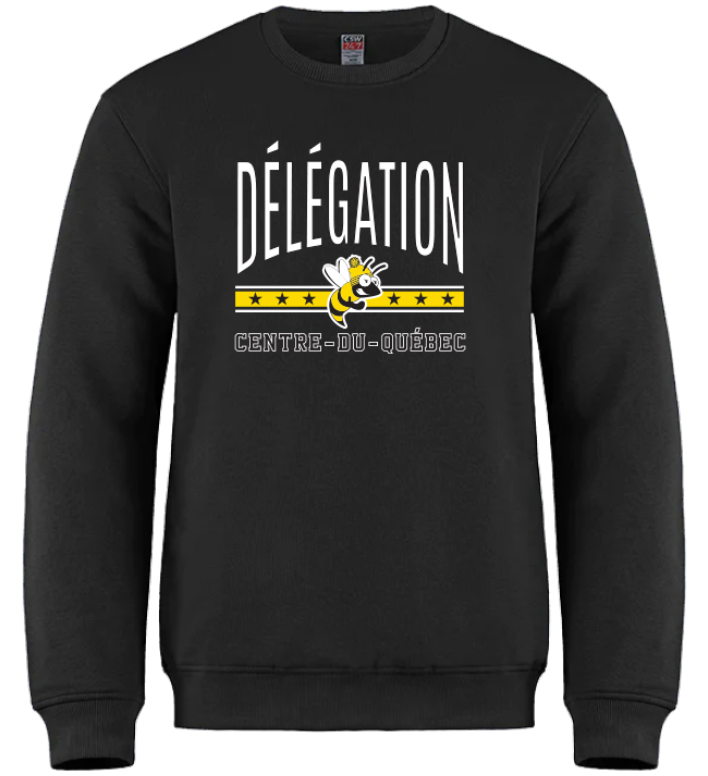 JDQ CENTRE-DU-QUÉBEC - L0540Y Chandail à col rond en molleton pour jeunes - SE. S16099 (AV)