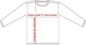 Charte de grandeur S05615 (S à 4XL)
