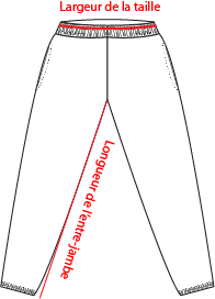 Charte de grandeur P04205Y (L-JR à XL-JR)