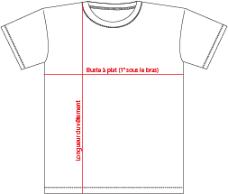 Charte de grandeur ATC1000 (S à 6XL)